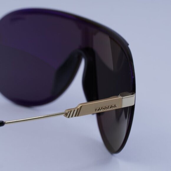 Carrera SUPERCHAMPION 2M2 2K Sunglasses Gold/Black Shield Frame, Grey AR Lenses - Picture 10 of 11